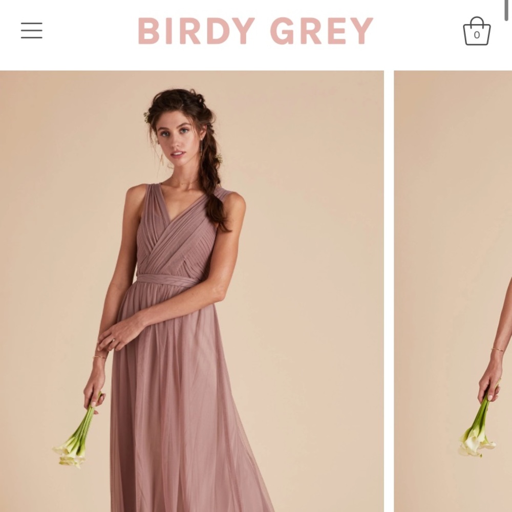 Birdy grey Christina convertible dress - sandy mauve - size L- bridesmaid - NWT